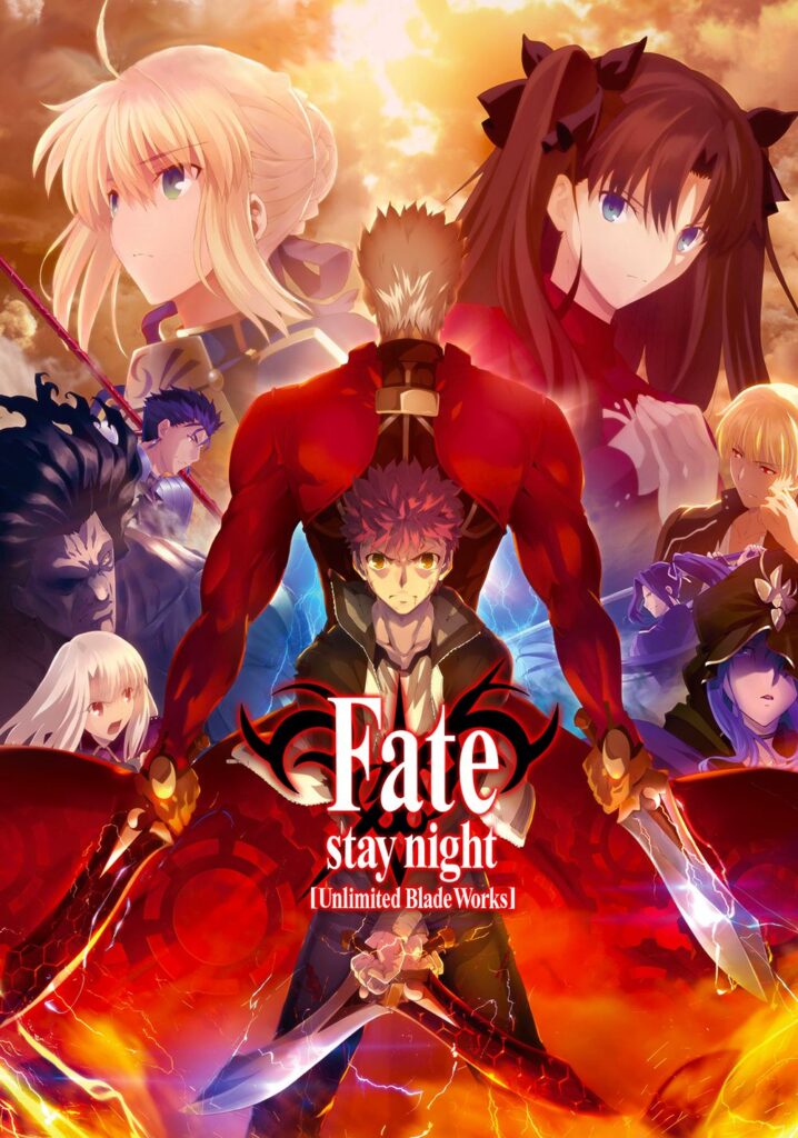 Rin Tohsaka, Shirou Emiya y Archer en Fate/stay night: Unlimited Blade Works