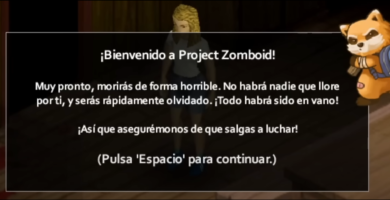 bienvenido a project zomboid