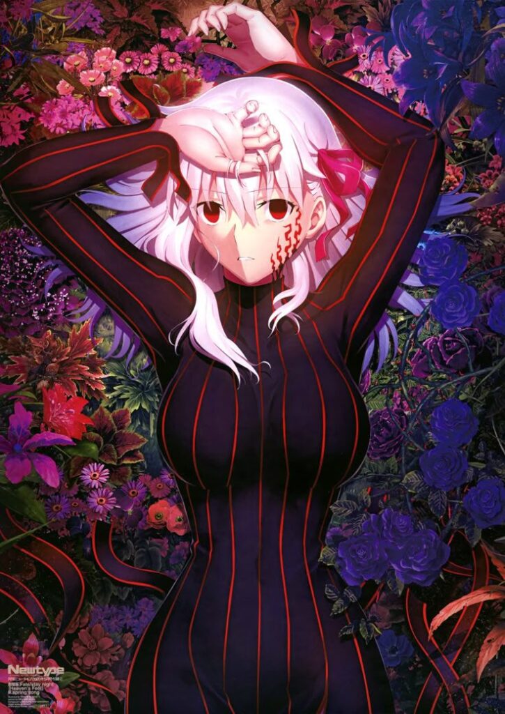 ruta sakura a cartoon of a woman with white hair and red stripes ruta sakura